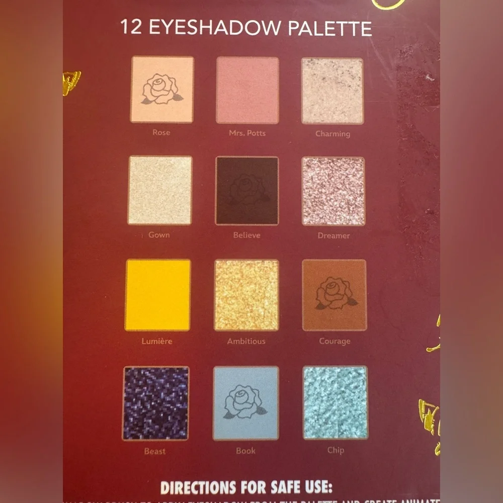 NEW Disney Princess Beauty & The Beast Belle 12 Pan Eyeshadow Palette Lmtd Ed